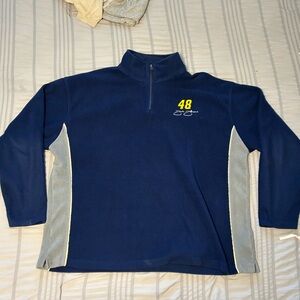 Vintage NASCAR 48 Blue & Yellow Quarter zip Men’s Size XL